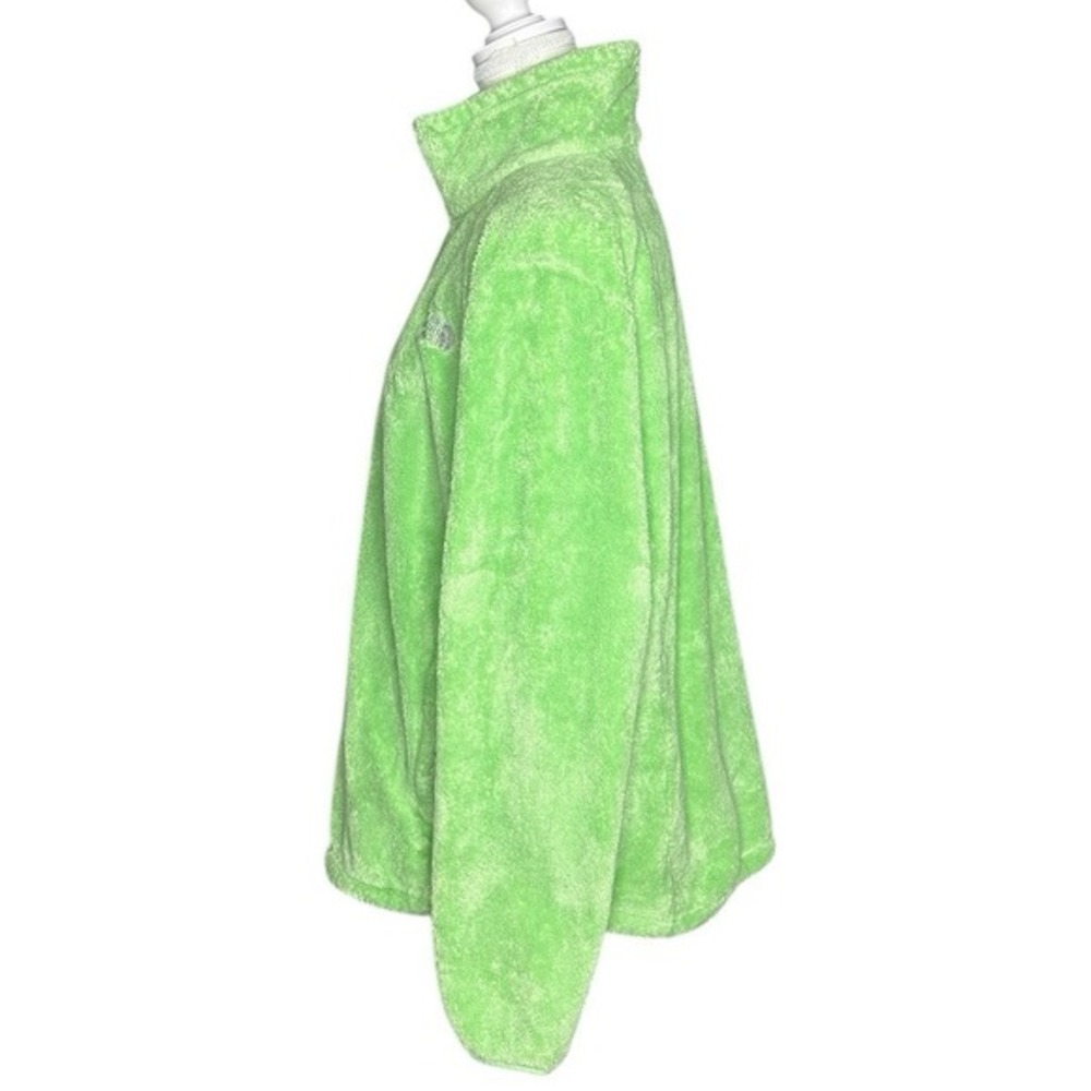 The North Face Osito Fleece Jacket Womens XXL Lime Green Full Zip Soft Fuzzy - Picture 3 of 16